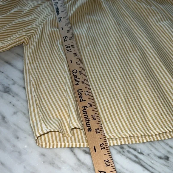 VELVET Briella Woven Striped Puff Sleeve Top, Size XS - Picture 10 of 11